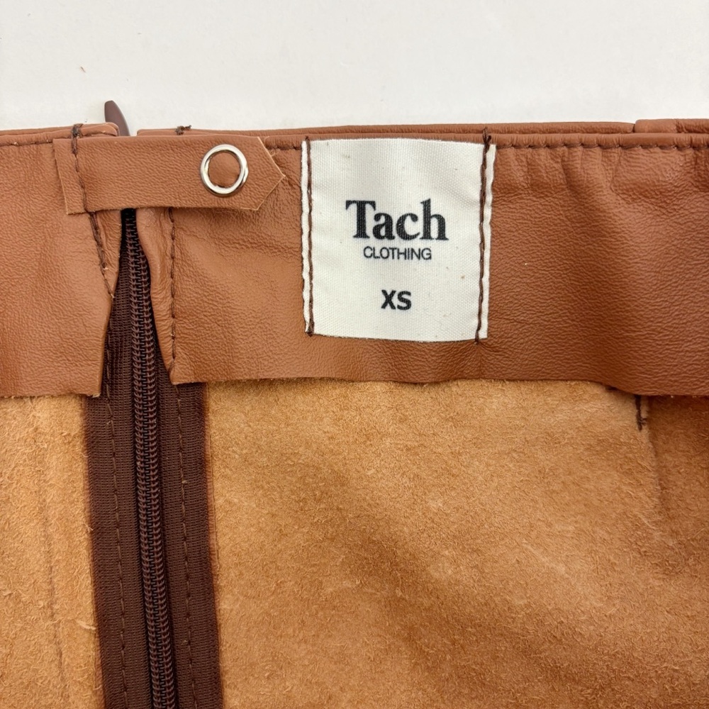 Tach Clothing Soleil Leather Skirt in Brown Size XS - Picture 8 of 10